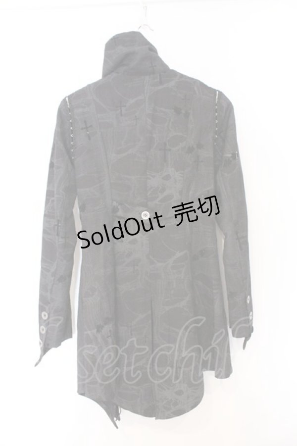 画像4: h.naoto Blood / ネットpt変形ジャケット  グレー O-26-03-07-1038-HN-JA-OW-OS (4)