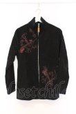 画像1: gouk / 和柄コーデュロイジャケット  ブラック O-26-03-07-1039-GO-JA-OW-OS (1)