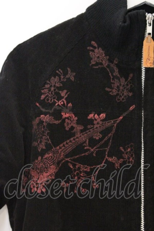 画像2: gouk / 和柄コーデュロイジャケット  ブラック O-26-03-07-1039-GO-JA-OW-OS (2)