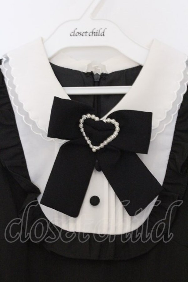 画像3: Secret Honey / ヨークタック半袖ワンピース 2 クロ O-26-03-07-1004-CA-OP-IG-OS (3)