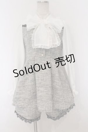 画像: Rojita / BIGリボンツイードセットアップ F シロｘグレー O-26-03-07-1041-LO-OP-YM-OS