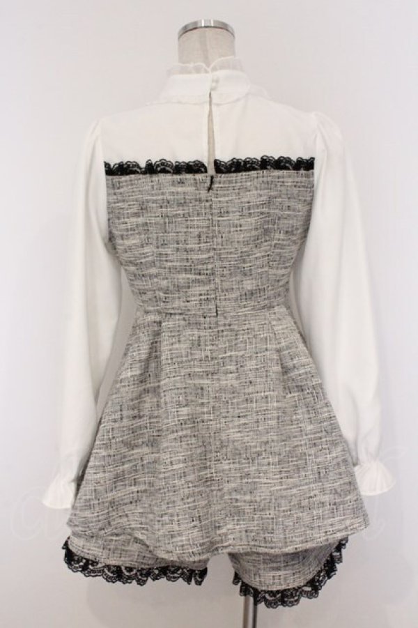 画像4: Rojita / BIGリボンツイードセットアップ F シロｘグレー O-26-03-07-1041-LO-OP-YM-OS (4)