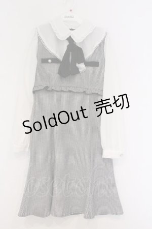 画像: Ank Rouge / レイヤードマーメイドワンピース M シロｘクロ O-26-03-07-1043-CA-OP-YM-OS
