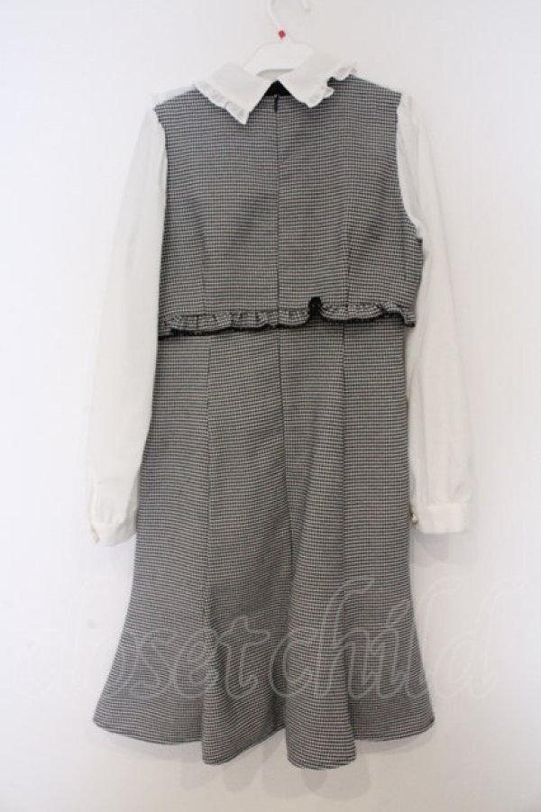 画像3: Ank Rouge / レイヤードマーメイドワンピース M シロｘクロ O-26-03-07-1043-CA-OP-YM-OS (3)