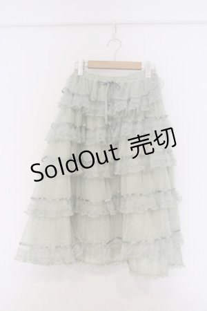 画像: PINK HOUSE / ダイヤチュチュチュール×ダイヤチュール使いスカート  グリーン O-26-03-07-1047-LO-SK-OW-OS