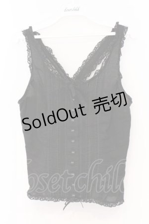 画像: PINK HOUSE / ローンクロスキャミブラウス  クロ O-26-03-07-1053-LO-BL-OW-OS