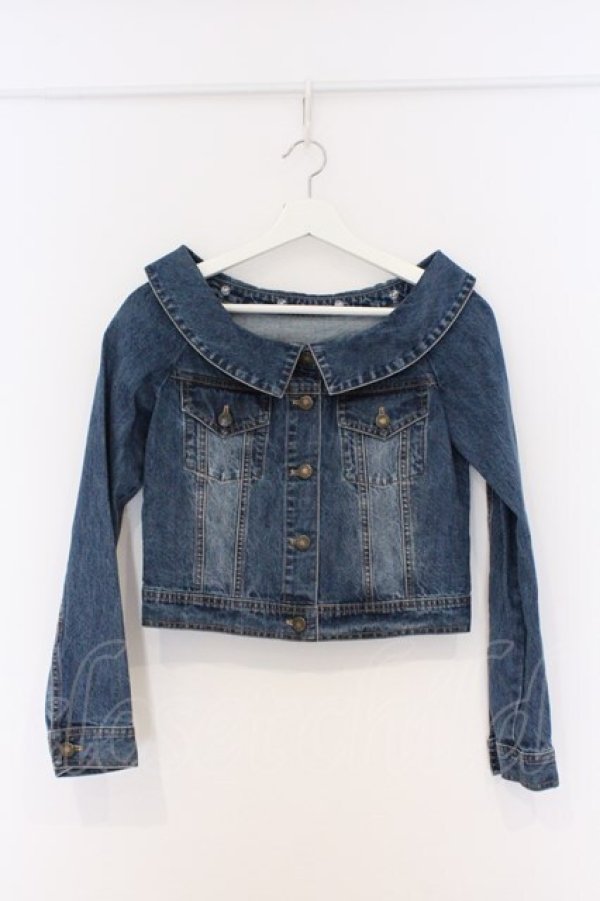 画像1: Secret Honey / 襟取り外しデニムジャケット  インディゴ O-26-03-07-1006-CA-JA-IG-OS (1)