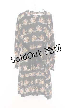 画像: Jane Marple / Jubilee flowersミニドレス M クロ O-26-03-07-1056-JM-OP-OW-OS