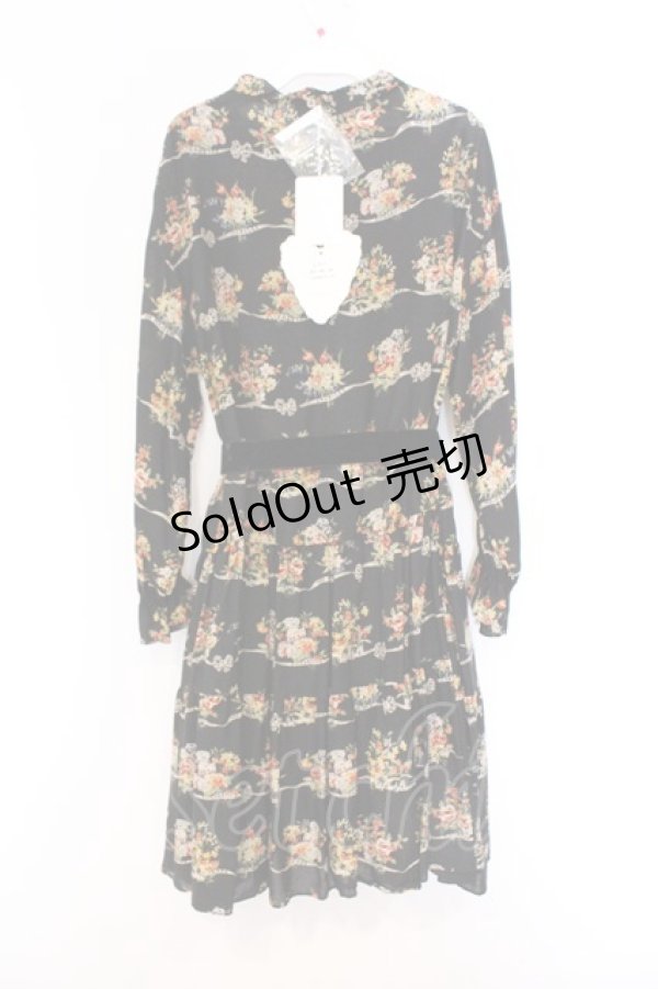画像3: Jane Marple / Jubilee flowersミニドレス M クロ O-26-03-07-1056-JM-OP-OW-OS (3)