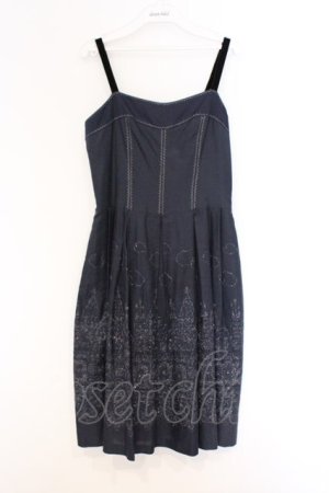 画像: Jane Marple / お城刺繍キャミワンピース M ネイビー O-26-03-07-1057-JM-OP-OW-OS