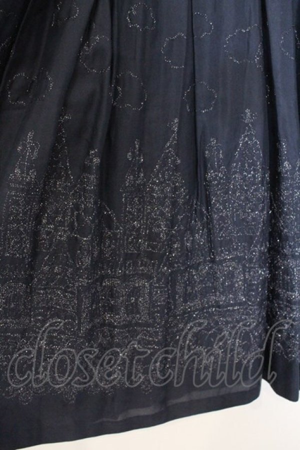 画像2: Jane Marple / お城刺繍キャミワンピース M ネイビー O-26-03-07-1057-JM-OP-OW-OS (2)