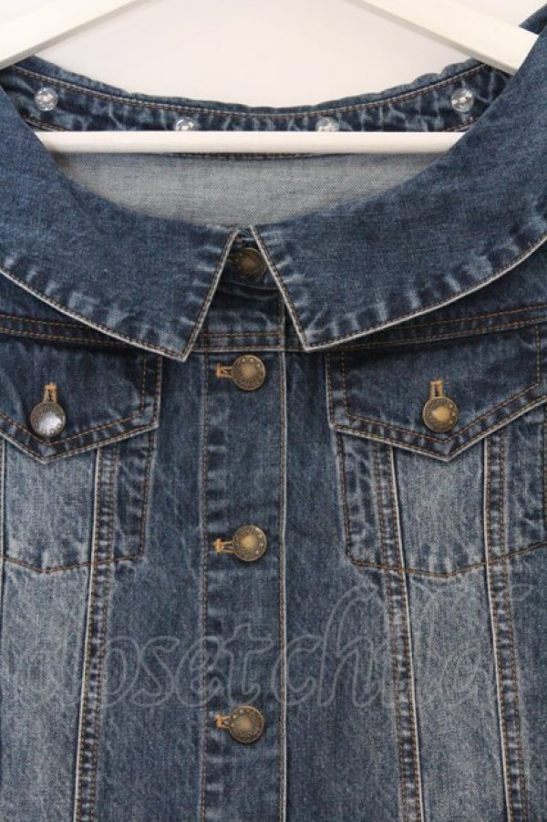 画像2: Secret Honey / 襟取り外しデニムジャケット  インディゴ O-26-03-07-1006-CA-JA-IG-OS (2)