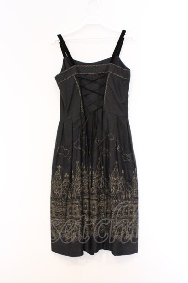 画像3: Jane Marple / お城刺繍キャミワンピース M クロ O-26-03-07-1058-JM-OP-OW-OS (3)