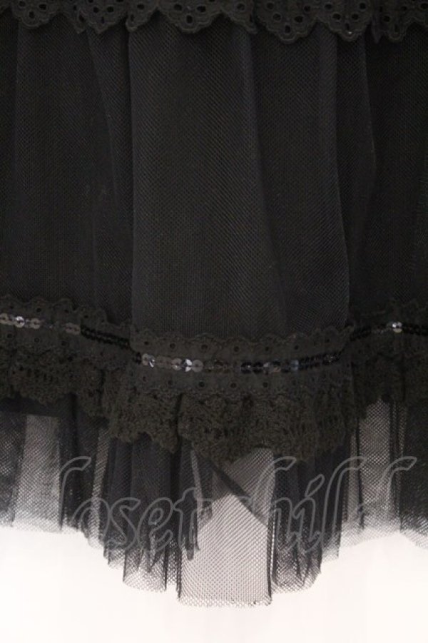 画像2: Jane Marple / トーションレース使いチュールスカート M クロ O-26-03-07-1060-JM-SK-OW-OS (2)