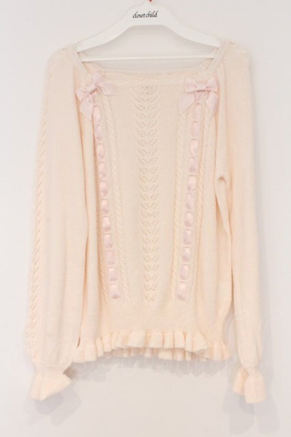 画像1: Secret Honey / はわせレースニットソー  ピンク O-26-03-07-1007-CA-TO-IG-OS (1)