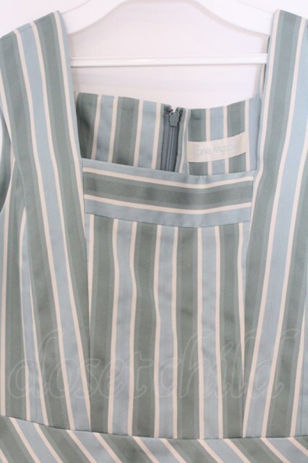 画像2: Jane Marple / Springレジメンタルジャンパースカート M ミント O-26-03-07-1064-JM-OP-OW-OS (2)