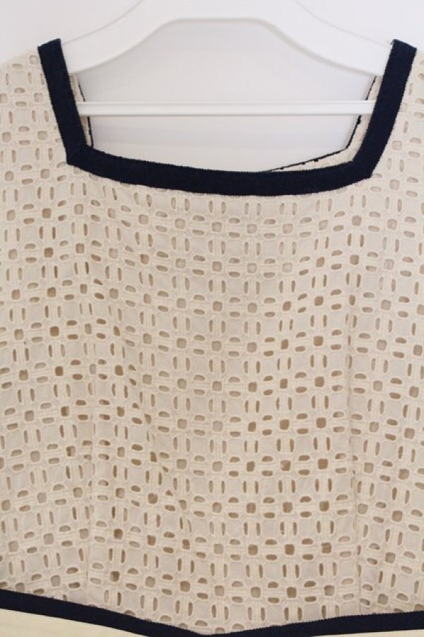 画像2: Jane Marple / カットワークレースのバックフリルドレス M アイボリー O-26-03-07-1065-JM-SK-OW-OS (2)