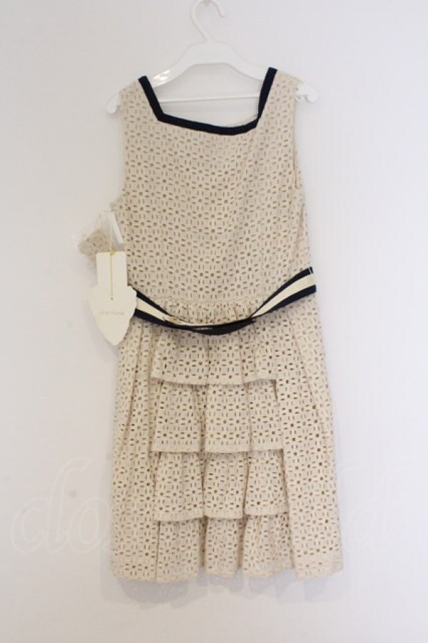 画像3: Jane Marple / カットワークレースのバックフリルドレス M アイボリー O-26-03-07-1065-JM-SK-OW-OS (3)