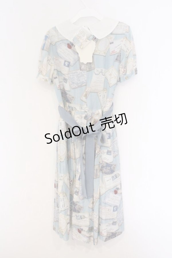 画像3: Jane Marple / Precious Cardsのコレットワンピース M サックス O-26-03-07-1069-JM-OP-OW-OS (3)
