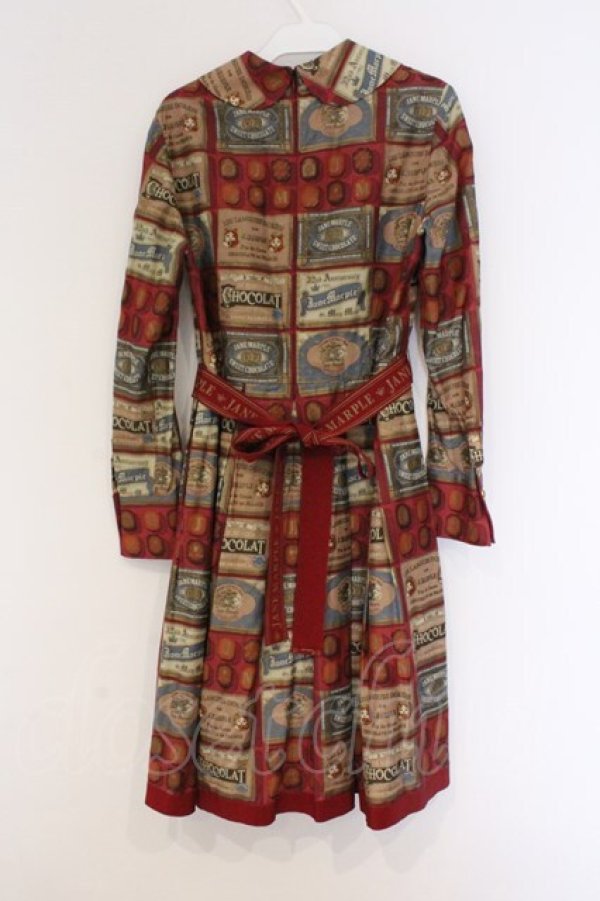 画像3: Jane Marple / Chocolat classiqueのワンピース M ワイン O-26-03-07-1071-JM-OP-OW-OS (3)