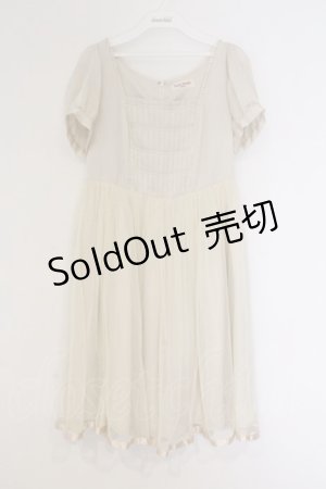 画像: Emily Temple cute / サテン&ドットチュールワンピース  アイボリー O-26-03-07-1072-ET-OP-OW-OS