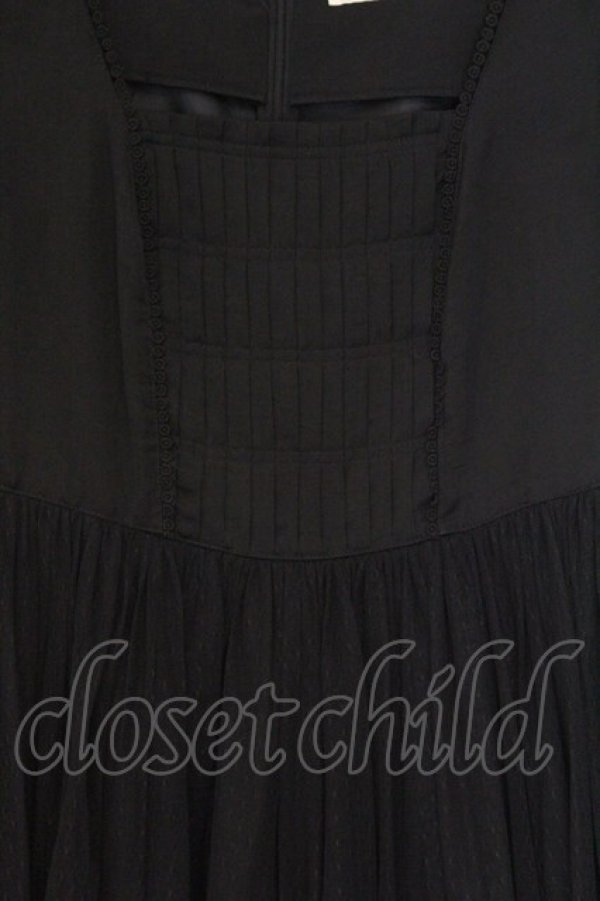 画像2: Emily Temple cute / サテン&ドットチュールワンピース  クロ O-26-03-07-1073-ET-OP-OW-OS (2)