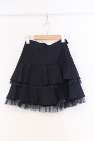 画像: Secret Honey / チュールフリルティアードスカート 2 ネイビー O-26-03-07-1011-CA-SK-IG-OS