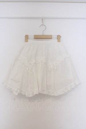 画像: merry jenny / レースフレアミニスカート  シロ O-26-03-07-1002-LO-SK-IG-OS