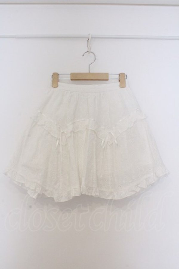 画像1: merry jenny / レースフレアミニスカート  シロ O-26-03-07-1002-LO-SK-IG-OS (1)