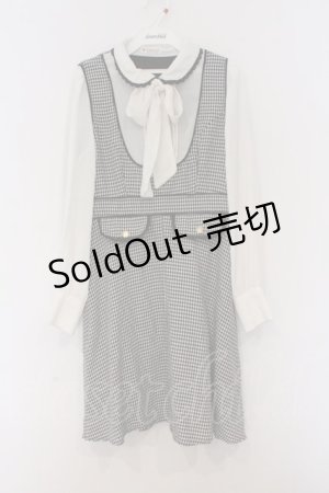 画像: axes femme / レイヤード風ワンピース M クロ×シロ O-26-03-07-1016-AX-OP-IG-OS