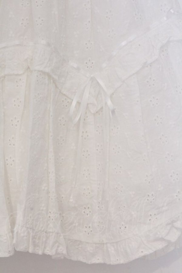 画像2: merry jenny / レースフレアミニスカート  シロ O-26-03-07-1002-LO-SK-IG-OS (2)