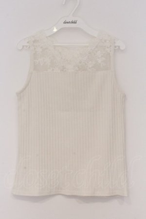 画像: axes femme / 繊細レースタンクトップ M オフシロ O-26-03-07-1021-AX-TO-IG-OS