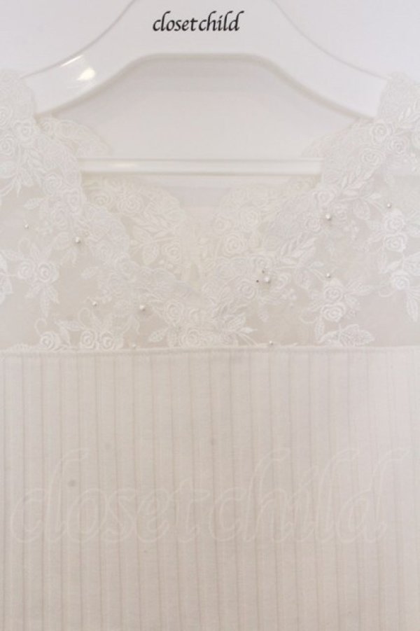 画像2: axes femme / 繊細レースタンクトップ M オフシロ O-26-03-07-1021-AX-TO-IG-OS (2)