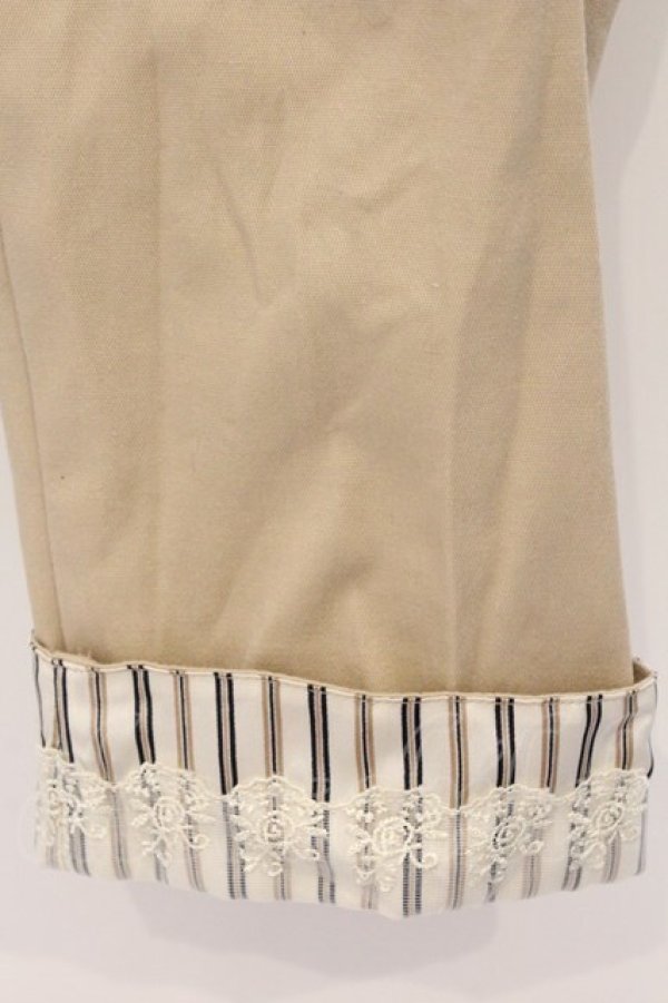 画像2: axes femme / ウエストリボンチノパン  ベージュ O-26-03-07-1025-AX-PA-IG-OS (2)