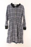 画像1: axes femme / モールチェック柄シャツワンピース M ブルー系 O-26-03-07-1029-AX-OP-IG-OS (1)