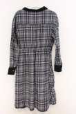 画像3: axes femme / モールチェック柄シャツワンピース M ブルー系 O-26-03-07-1029-AX-OP-IG-OS (3)