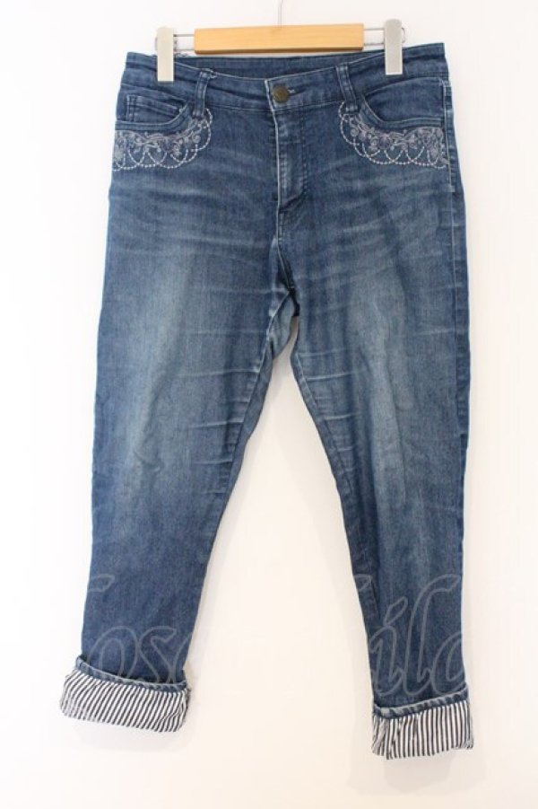 画像1: axes femme / マリンモチーフボーイズデニム M ブルー O-26-03-07-1031-AX-PA-IG-OS (1)