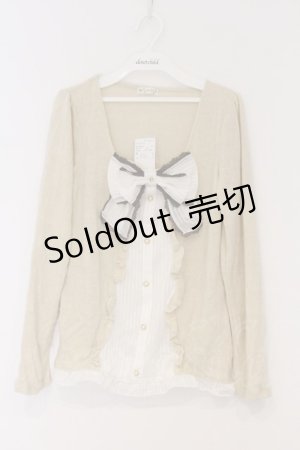 画像: axes femme / BIGリボンプルオーバー M 生成り O-26-03-07-1032-AX-TO-IG-OS