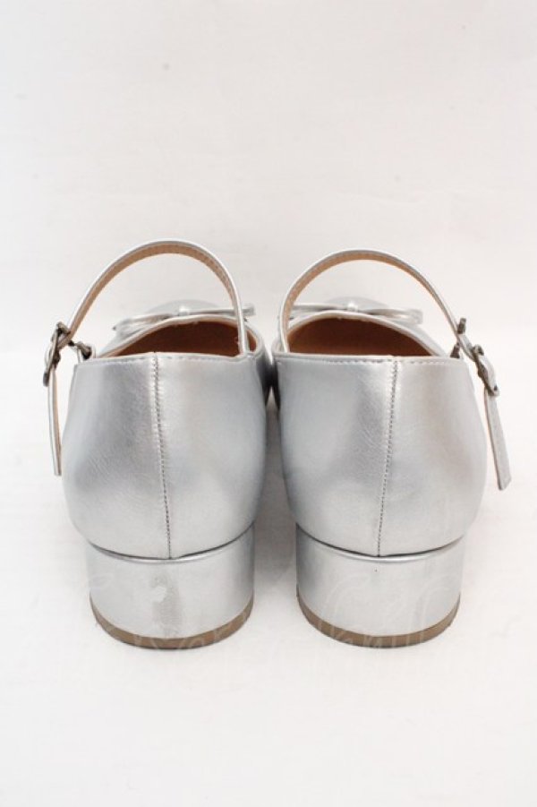 画像3: F&A / ストラップ付リボンバレエシューズ M シルバー O-26-03-07-069-LO-SH-IG-OS (3)