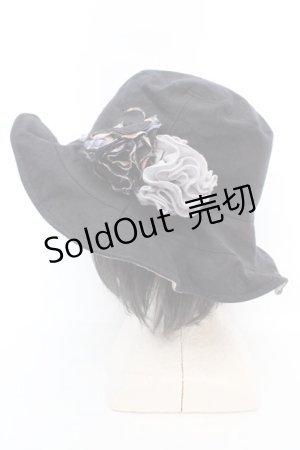 画像: axes femme / モチーフ付きリバーシブルハット  クロ×ネイビー O-26-03-07-008-AX-AC-OW-OS