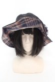 画像2: axes femme / モチーフ付きリバーシブルハット  クロ×ネイビー O-26-03-07-008-AX-AC-OW-OS (2)
