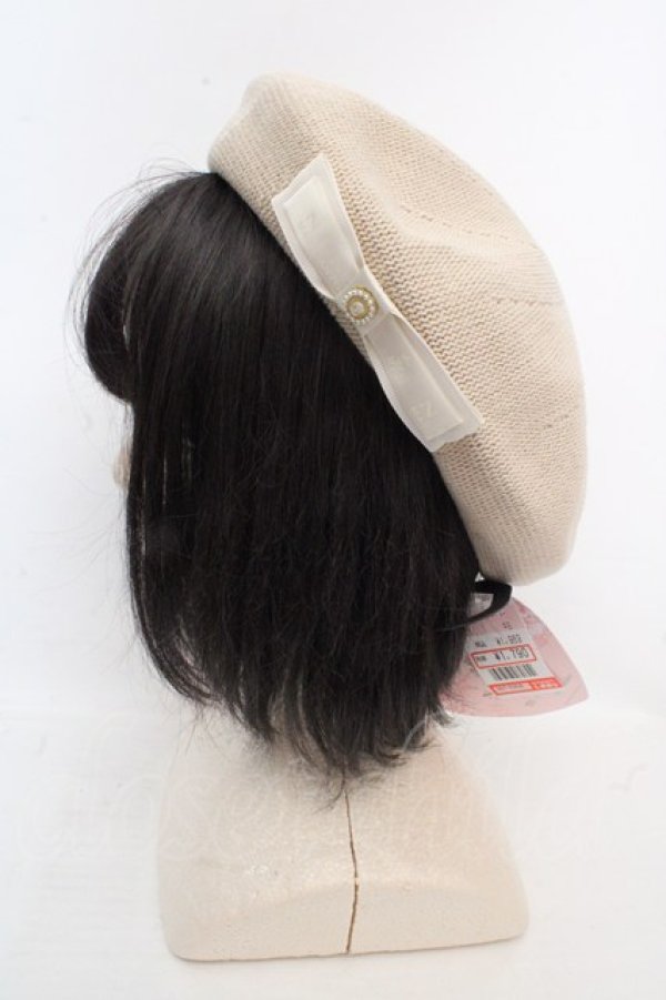 画像1: m petit by misako / NINA's AMカメオベレー 57.5cm ベージュ O-26-03-07-085-LO-AC-OW-OS (1)