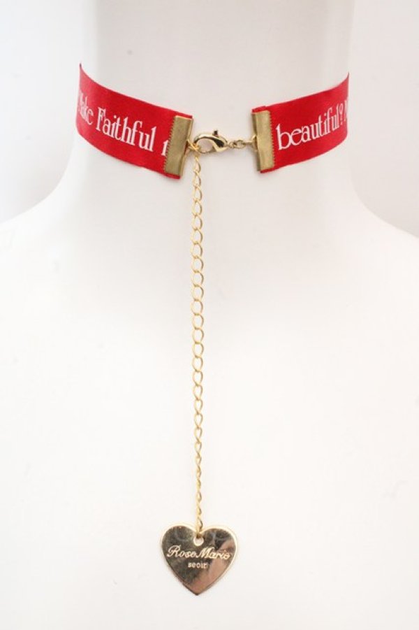 画像3: Rose Marie seoir / ロゴリボンチョーカー  アカ O-26-03-07-088-EL-AC-OW-OS (3)