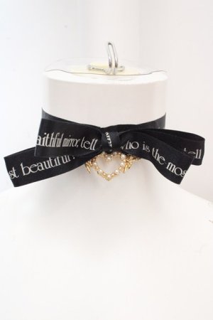 画像: Rose Marie seoir / ロゴリボンチョーカー  クロ O-26-03-07-089-EL-AC-OW-OS