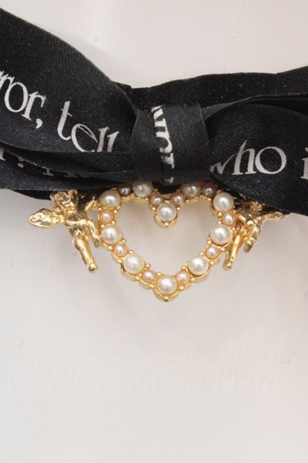 画像2: Rose Marie seoir / ロゴリボンチョーカー  クロ O-26-03-07-089-EL-AC-OW-OS (2)