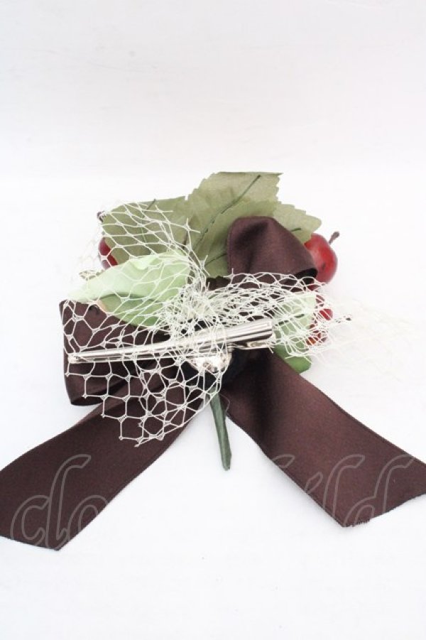 画像3: Innocent World / リンゴとバラのクリップ  ショコラ O-26-03-07-098-IW-ZA-OW-OS (3)