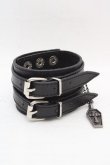画像1: h.NAOTO / ベルトブレスレット  ブラック O-26-03-07-099-HN-AC-OW-OS (1)