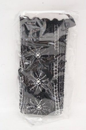 画像: Hoshibako Works / 透かしレースリボンソックス  クロ O-26-03-07-2007-LO-ZA-IG-OS