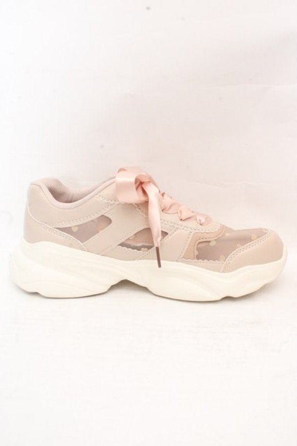 画像4: m petit by misako / ハートチュールスニーカー L ピンク O-26-03-07-2010-LO-SH-IG-OS (4)