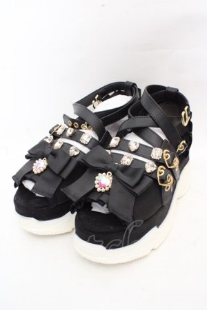 画像: LIZ LISA / クロスストラップスニーカーサンダル M クロ O-26-03-07-2012-LO-SH-IG-OS